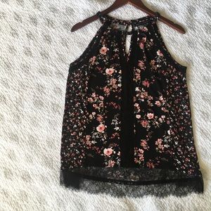 Floral Keyhole Tank